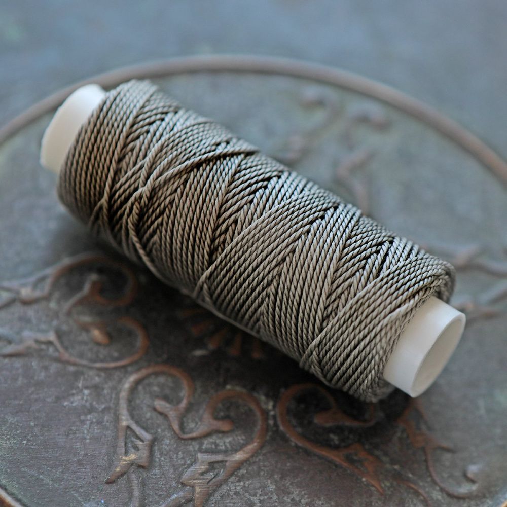 шнур вощеный, цвет серый, 0.65 мм, кат 20 м