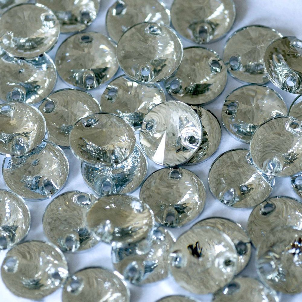 стразы пришивные rivoli, смола, прозрачный, 10 мм