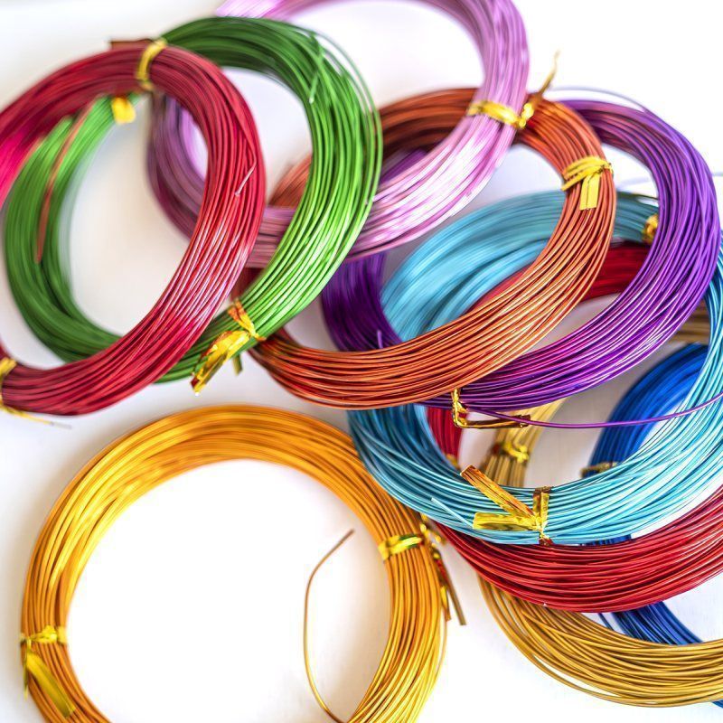 проволока алюминиевая, цветовой микс, 1 мм