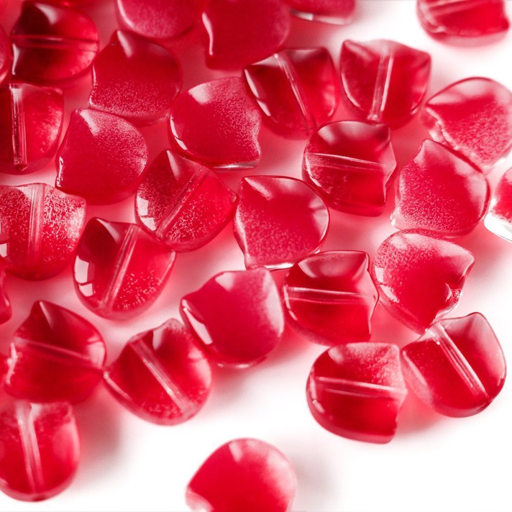 бусина "тюльпан", стекло, цвет красный, 9 мм