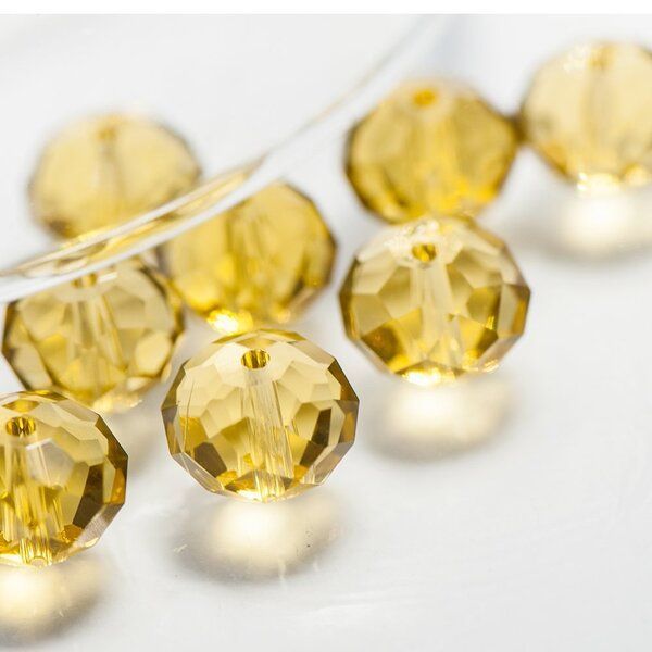 бусина, стекло абакус 12, граненая, цвет хаки, 12х8 мм