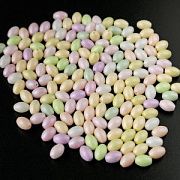 Бусина, стекло "Рис", пастельный микс перламутровый, 6.5-7x4.5-5 мм