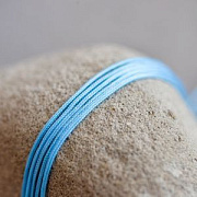 Шнур, полиэстер, цвет голубой, 1 мм  