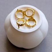 Цапы для стразов круглые, открытые, цвет золото, 14 мм