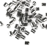 Колпачок-наконечник "Боул", для шнура, цвет платина, 5x4 мм