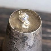 Застежка магнитная "Макарон", цвет серебро, 12х7 мм