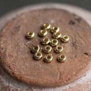 Разделительная бусина "Абакус", цвет золото,  4x1.5 мм