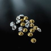 Стразы ювелирные, стекло, цвет Crystal, 3.4-3.5 мм (уп 20 шт)