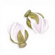 Бусина, Мурано "Розовый бутон", светло-розовый, 15-16х10-11 мм