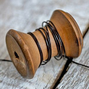 Шнур кожаный, цвет темно-коричневый, диаметр 1 мм