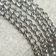 Цепочка "Стил-твист 304", цвет стальной, звено 5x3.5x0.8 мм