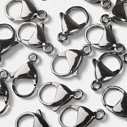 Замочек-лобстер, 304 Stainless Steel, цвет стальной, 17x10.6x4.5 мм