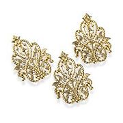 Коннектор "Филигрань прециоза", цвет лимонное золото, 49x35x1мм 