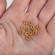 Разделитель для бусин "Ромашка", цвет золотой, 6х1.5 мм  (уп 30 +/-2 шт)