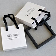 Коробка "Best wish-сумка", картон, цвет белый, 10.1x10.1x3.6 см