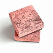 Коробка "Ботаника", картон, цвет розовый, 7.5x7.5x3.5 см