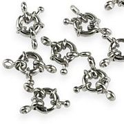 Замочек-кольцо, цвета платина, 9х4 мм