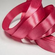 Лента, атлас цвет малиновый, ширина 15 мм