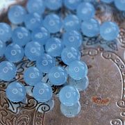 Бусина нефрит малайзийский 10, цвет голубой, колорир., 10 мм (стренд 10 шт.)