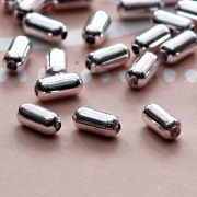 Разделитель для бусин, цвет серебро, 4.8х2.4 мм (уп 5 г)