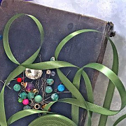 Лента, атлас, цвет зеленый, ширина 10 мм