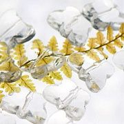Бусина, стекло, "Бабочка", граненая, цвет прозрачный, 11.5х14.5х8 мм