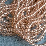 Бусина, стекло абакус 6, граненая, цвет светло-коричневый, 6х4 мм