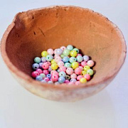 Бусина, акрил "Пастель-перламутр", цветовой микс, 6 мм
