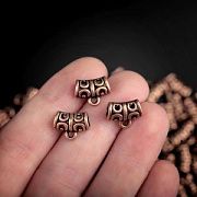 Бейл "Трубочка", цвет красная медь, 10х12х6 мм