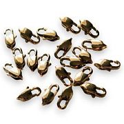 Замочек-лобстер прямоугольный, позолота, 9x5x3 мм