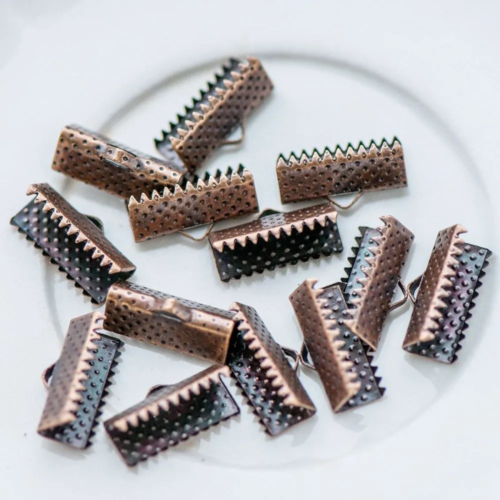 зажим для ленты, цвет красная медь, 16x8x5 мм