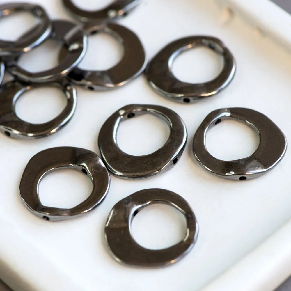 рамка для бусин "спот", цвет черный, 20.5x20.5x3 мм