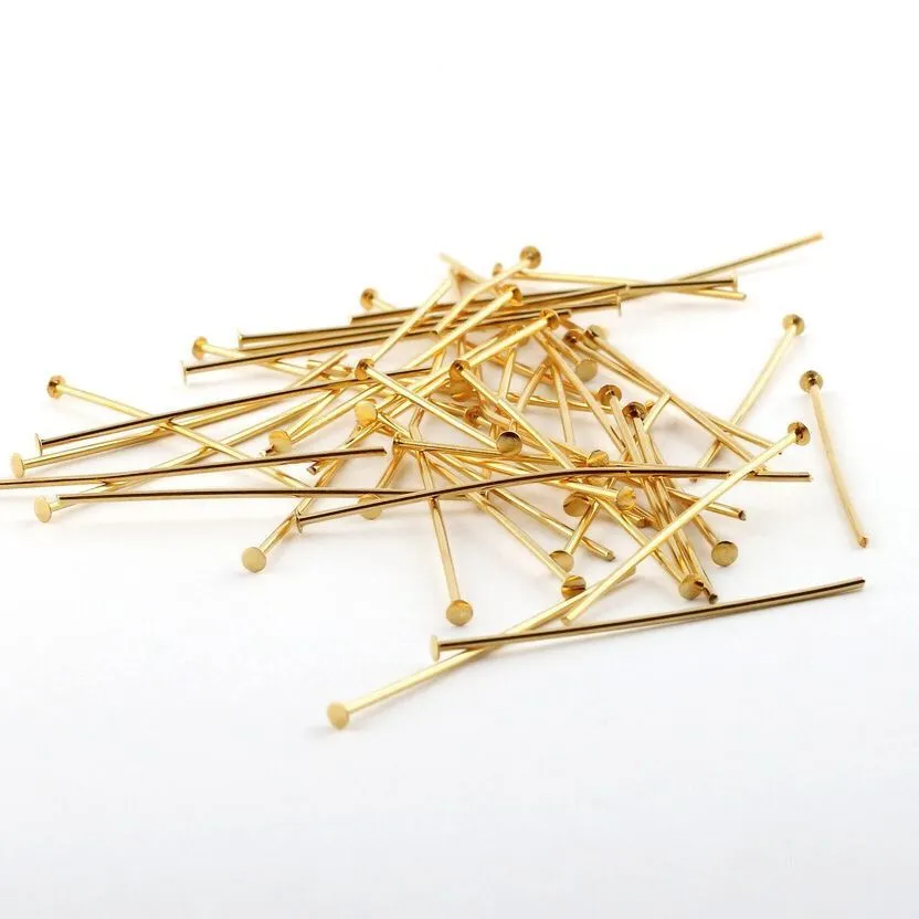 пины-гвоздики, позолота, 50x0.8 мм