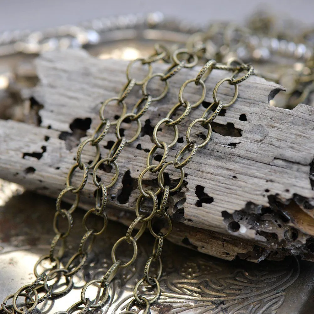 цепочка "даймонд", цвет античная бронза, звено 8x6x1 мм