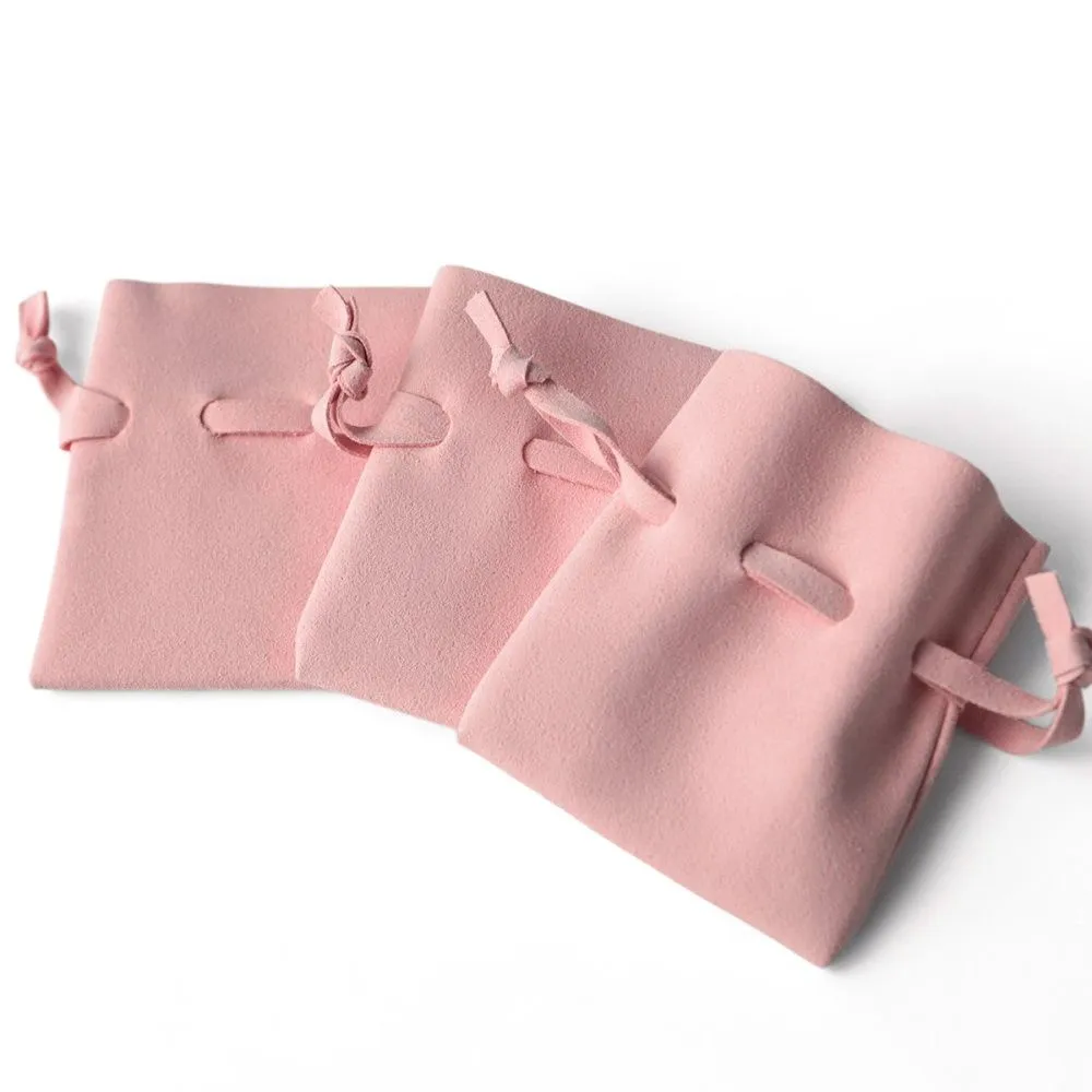 мешочек для украшений, микрофибра, цвет розовый, 8x7 см