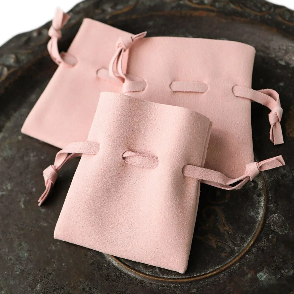 мешочек для украшений, микрофибра, цвет лососевый, 10x8 см