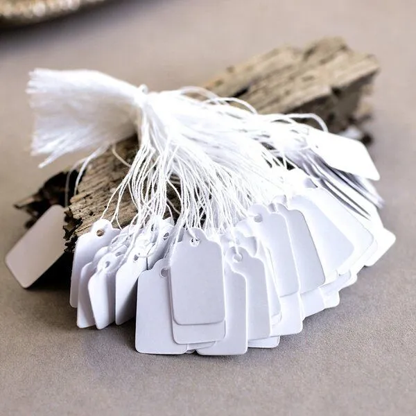 ярлык на тесьме, теги, 23х13 (уп 100 шт)