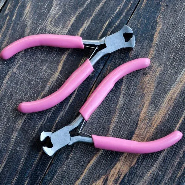 инструмент, кусачки, розовые ручки, 9.5x7.6x0.9 мм