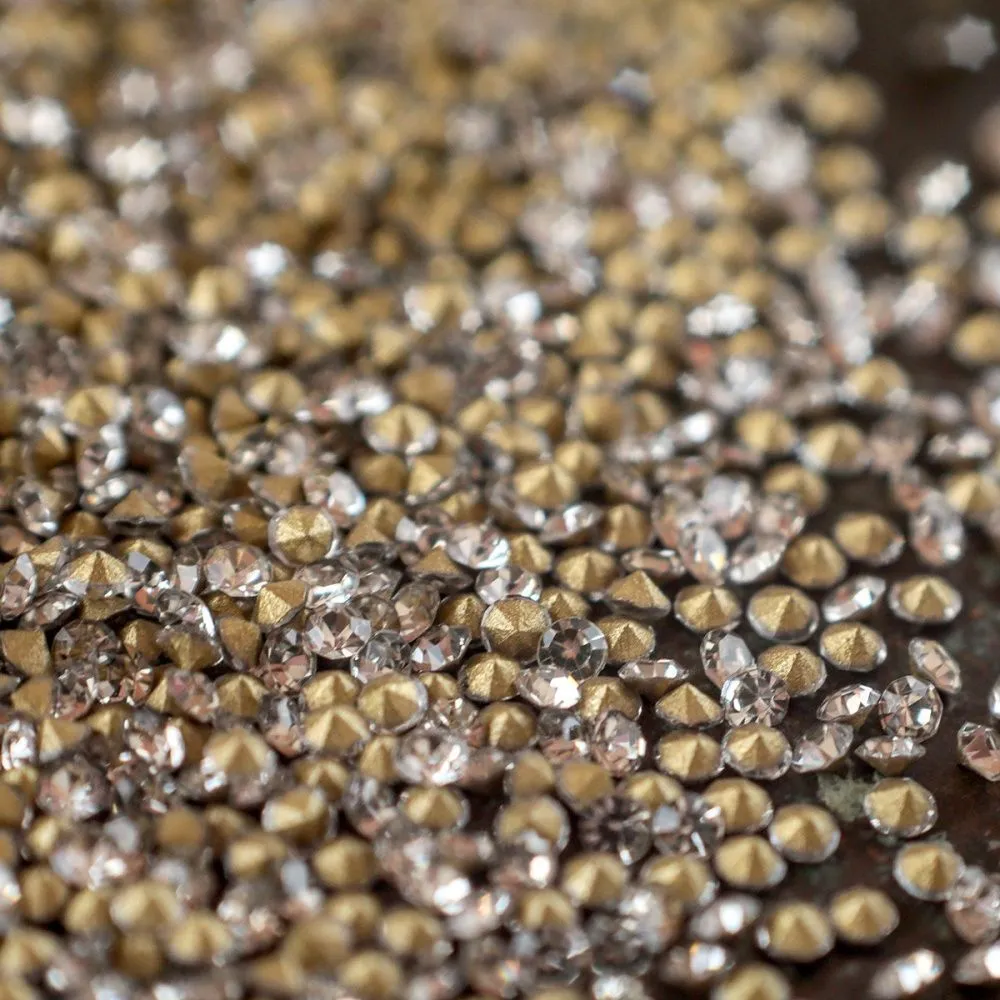 стразы ювелирные, стекло, цвет crystal, 1.35-1.4 мм (уп 20 шт +/-2 шт)