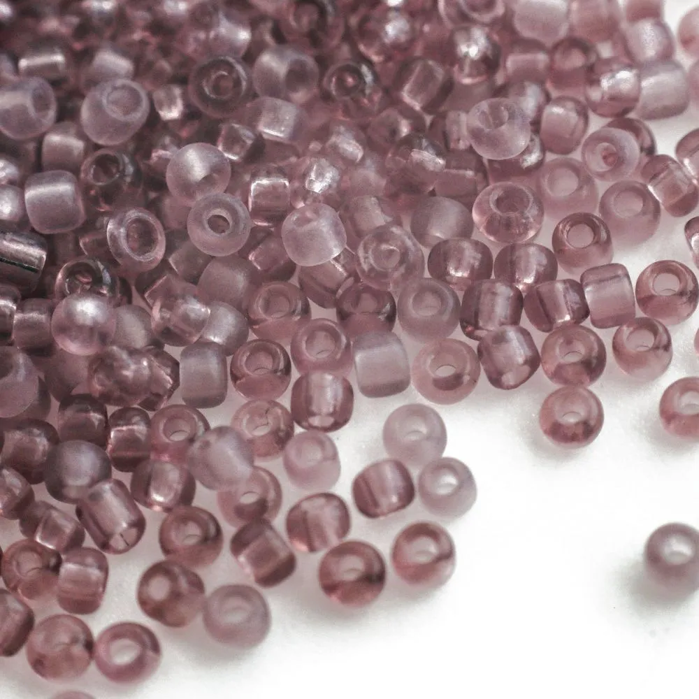 бисер "радуга", цвет сиреневый прозрачный, 12/0 (уп 7 г)