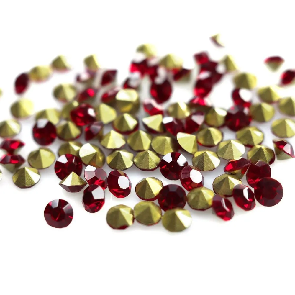 стразы горный хрусталь, цвет рубиновый, 3.6 мм (уп 10 шт)
