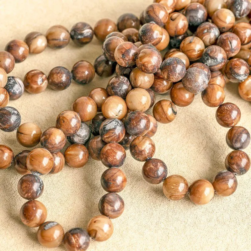 бусина из ракушки, "сишелл", цвет какао, 10 мм