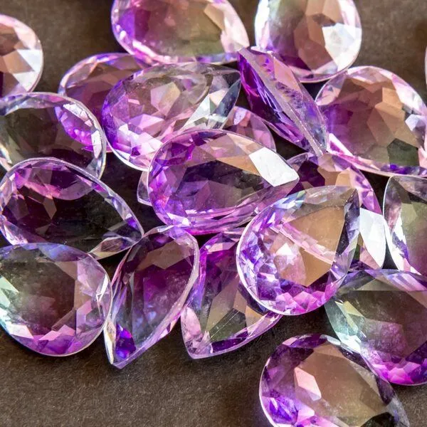 кабошон стекло кристалл, каплевидный, цвет turmaline #1, 18х13 мм