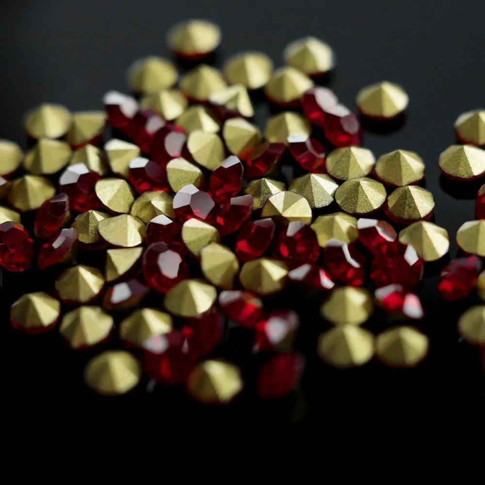 стразы горный хрусталь, цвет рубиновый, 3.6 мм (уп 10 шт)