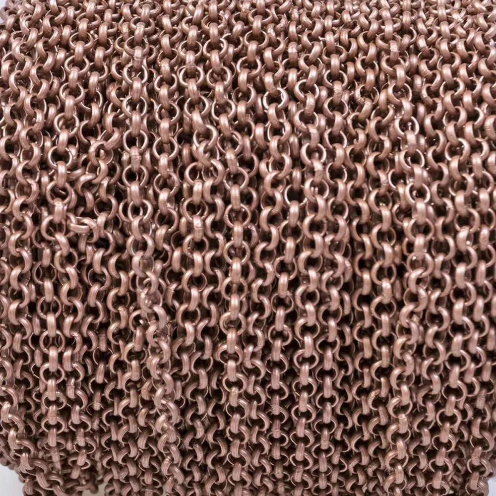 цепочка "раунд", цвет красная медь, звено 4х1 мм