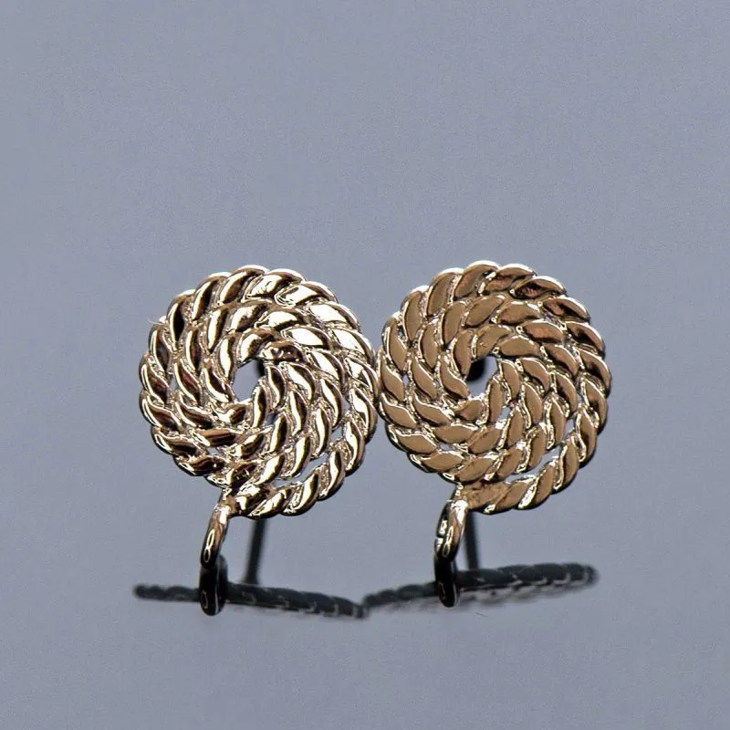 пуссеты "аида", покрытие платиной, 15x12 мм