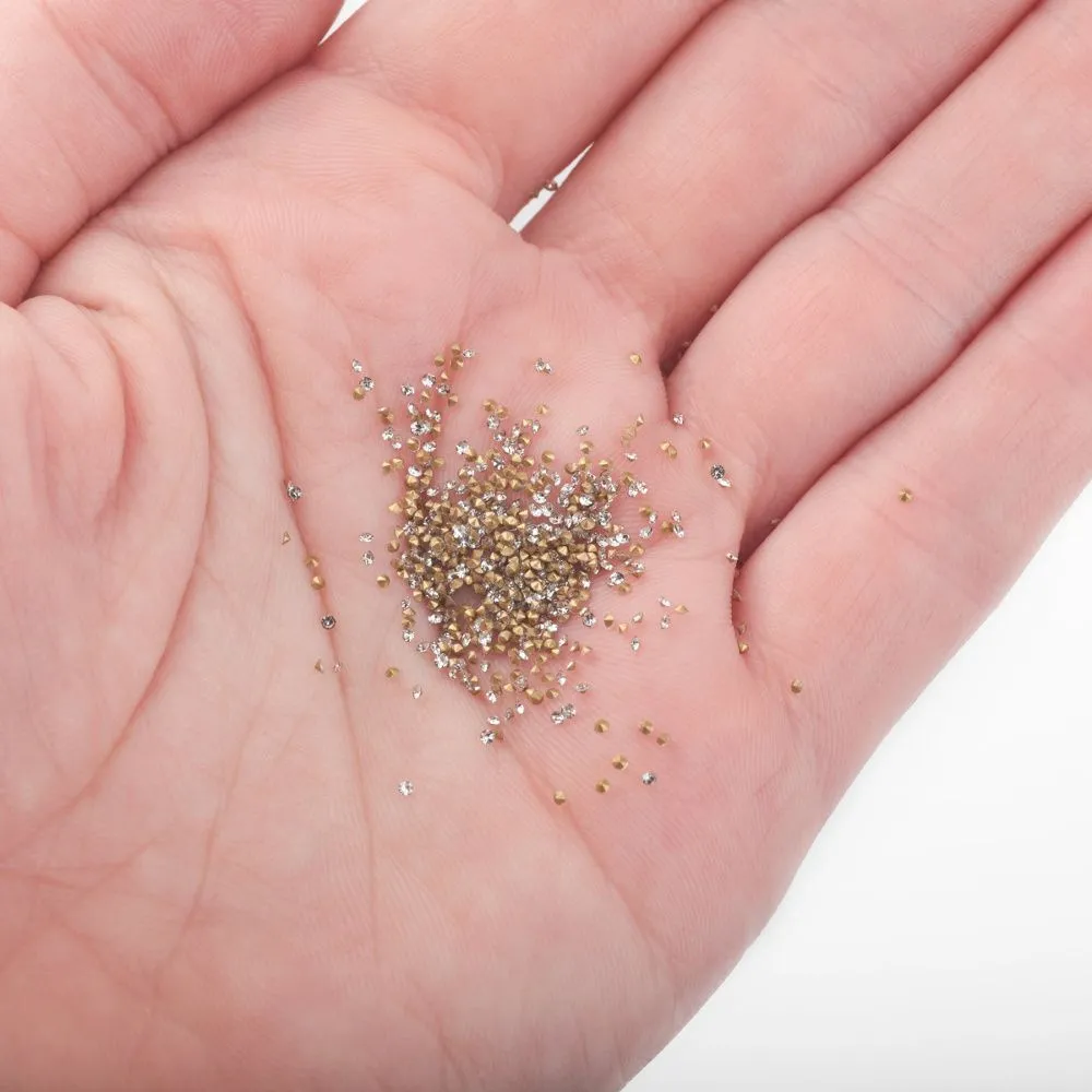 стразы ювелирные, стекло, цвет crystal, 0.9-1 мм (уп 1440 шт)