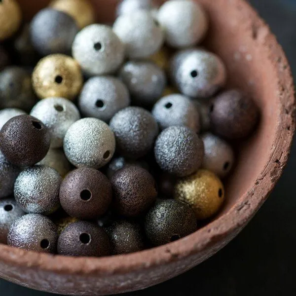 бусина, металл "звездная пыль" 12, цветовой микс, 12 мм