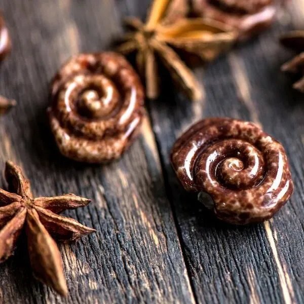 бусина, мурано "артефакты", фигурная, шоколадный, 19х16 мм