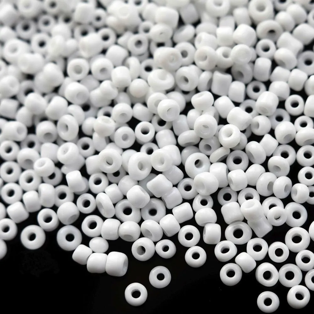 бисер "радуга", цвет белый непрозрачный, 12/0 (уп 7 г)